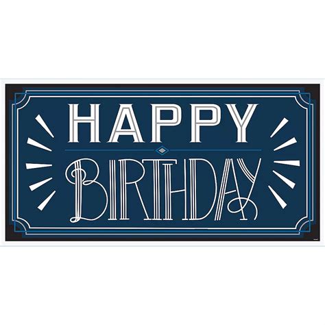 Vintage Happy Birthday Banner 65in x 33 1/2in | Party City