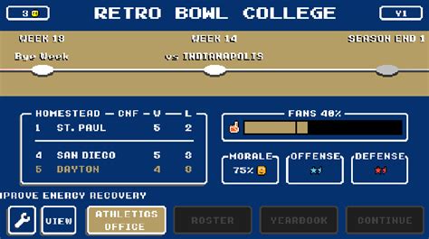 Retro Bowl College Windows, iOS, Android game - IndieDB