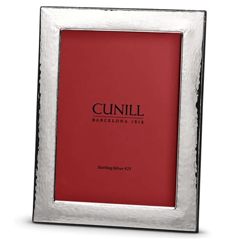 'Hammered' 8x10 Non-Tarnish Sterling Silver Picture Frame - Cunill America, Inc