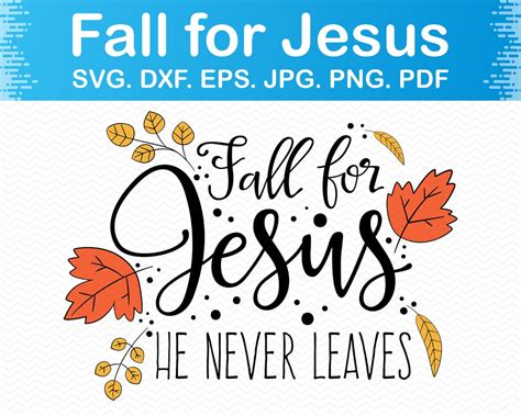 Fall for Jesus Svg, Autumn Svg, Fall Svg, Fall Shirt Svg, Faith Svg ...