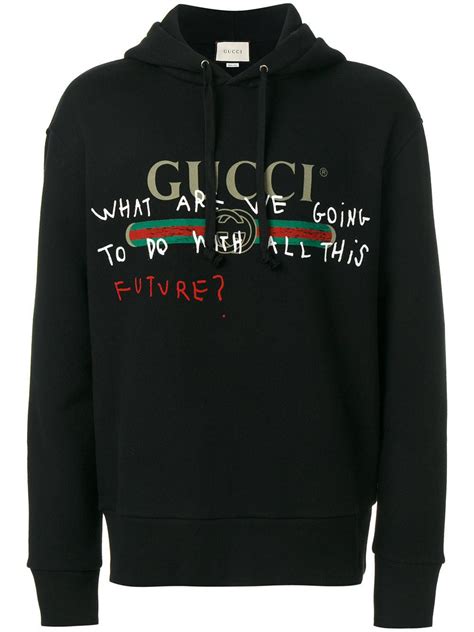 Gucci Cotton Coco Capitán Logo Hoodie in Black for Men - Lyst