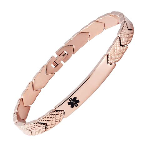 Fashion Titanium Medical alert id Bracelet for Women,Not allergic-Free ...