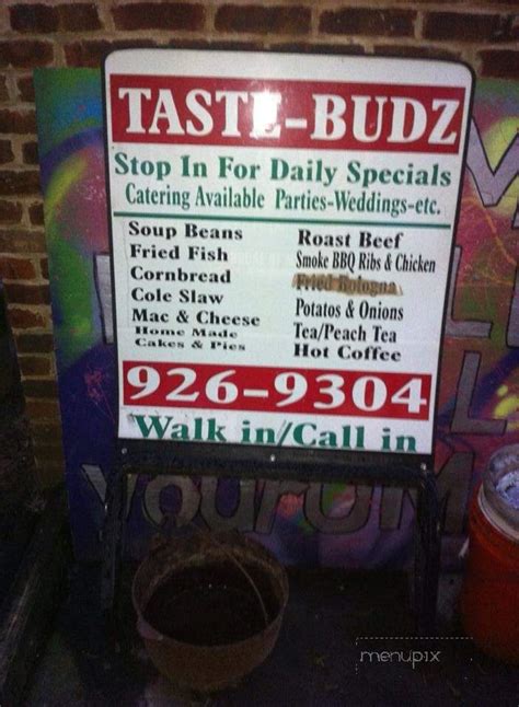 Menu of Taste Budz in Johnson City, TN 37601