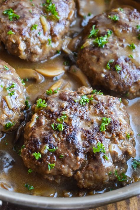 Hamburger Steak with Mushroom Gravy • Dance Around the Kitchen