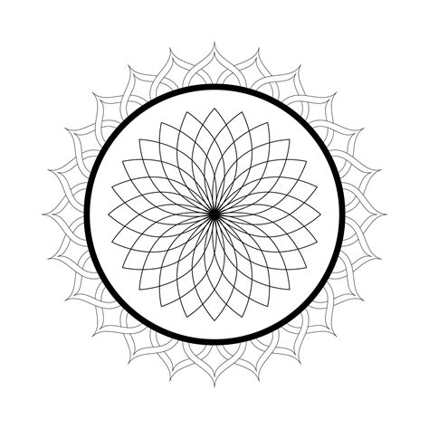 Kaleidoscope Mandala Coloring Page Free Stock Photo - Public Domain ...