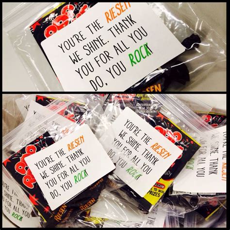 Candy gram thank you. Pop rocks x riesen. | Work gifts, Staff ...