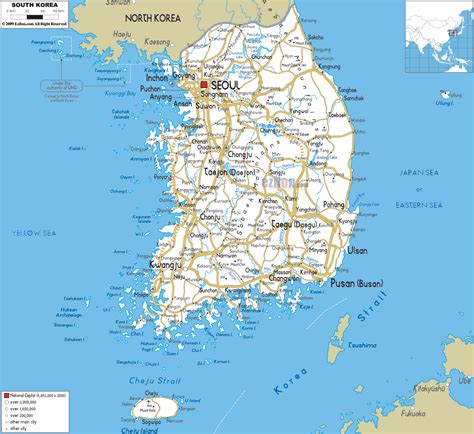 Korea, South Map - ToursMaps.com