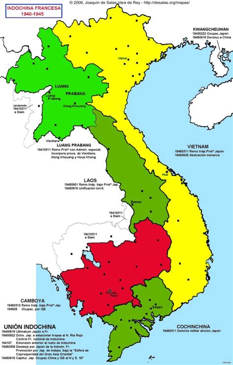 Hisatlas - Map of French Indochina 1940-1945