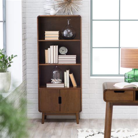 Belham Living Carter Mid Century Modern Bookcase - LAVORIST