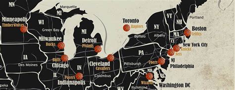 List of NBA Teams & Arenas, NBA Teams Map (2024) – GeoJango Maps