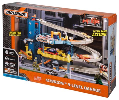 Car Garage Play Set 4-Level Kids Toy Matchbox Service Station Car Wash ...