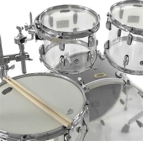 DISC WHD Acrylic Drum Kit, Crystal-Clear at Gear4music