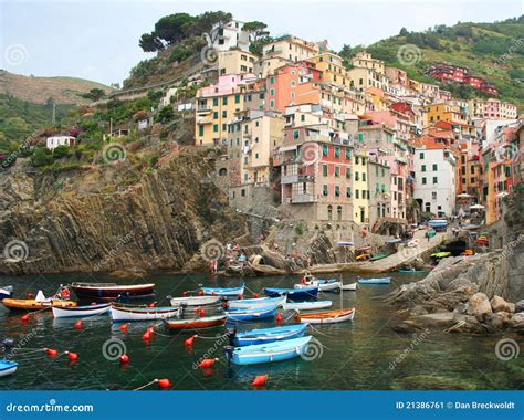 Italian Seaside Village Stock Image - Image: 21386761