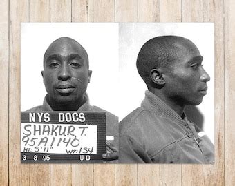 Tupac Mugshot Print - Etsy