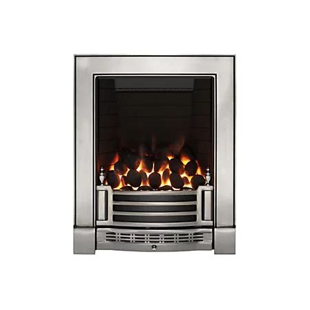 Focal Point Finsbury Full Depth Satin Chrome Remote Control Inset Gas Fire | Departments | DIY ...