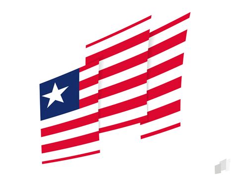 Liberia flag in an abstract ripped design. Modern design of the Liberia flag. 26120109 Vector ...