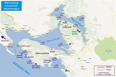 Montenegro Beaches Map