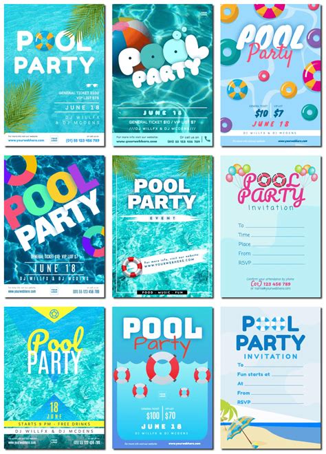 Pool Party Invitation Top Royalty Free Vector Image - vrogue.co