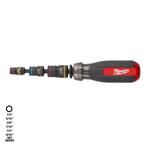 Milwaukee Multi-Nut Driver with SHOCKWAVE Impact Duty Magnetic Nut ...