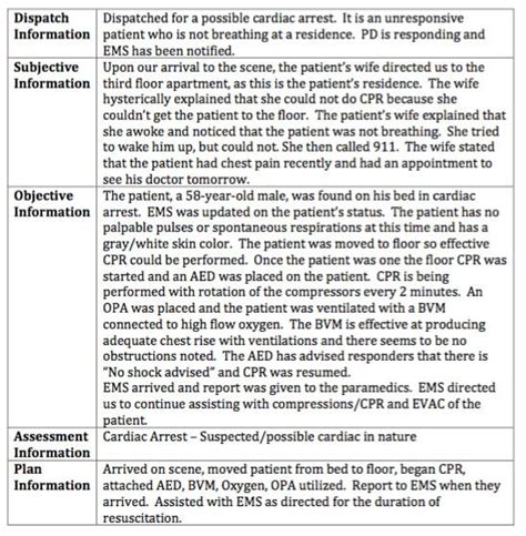 Free Download: EMS Narrative Template