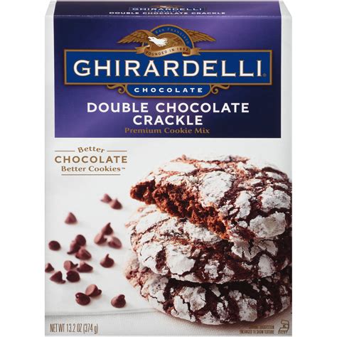 Ghirardelli® Double Chocolate Crackle Premium Cookie Mix 13.2 oz. Box - Walmart.com