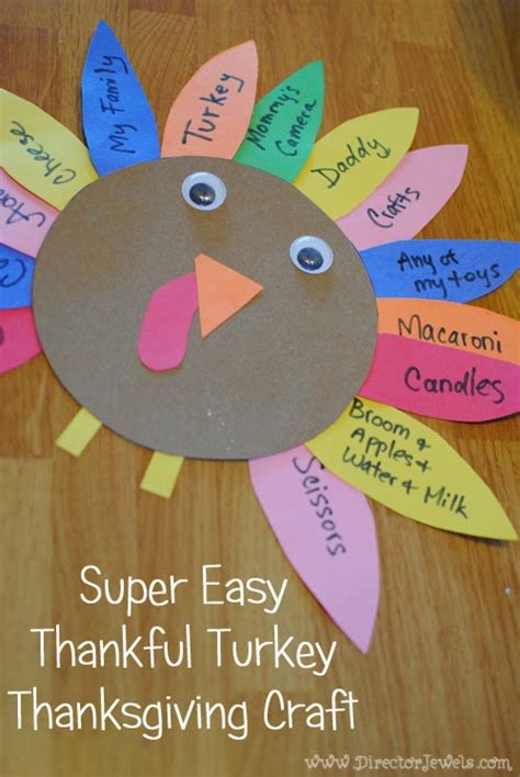 Super Easy Thankful Turkey Thanksgiving Kids Craft