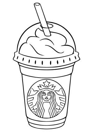 Zdarma Tisknutelné Starbucks Omalovánky pro Dospělé a Děti - Lystok.com