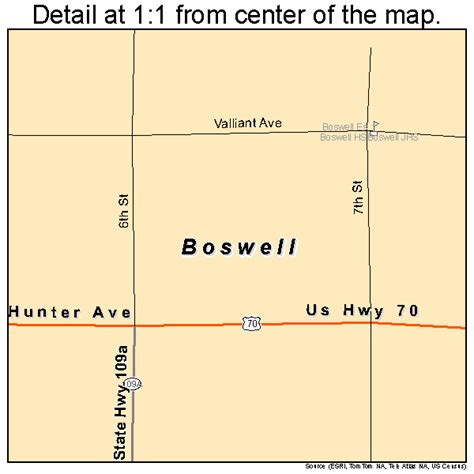 Boswell Oklahoma Street Map 4007750