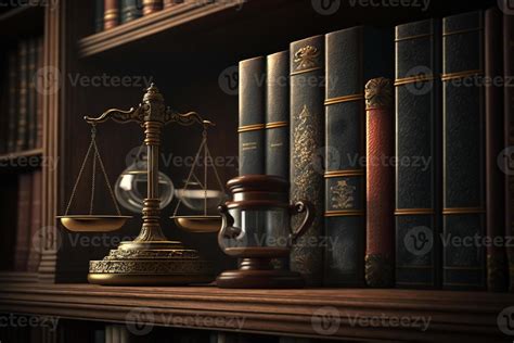 Gavel, scale and law books in the bookshelf 22769081 Stock Photo at Vecteezy