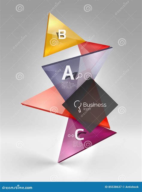 3d Triangle Modern Composition Stock Vector - Illustration of flowing ...