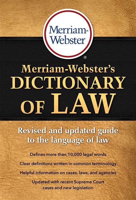 Buy Merriam-Webster's Dictionary of Law