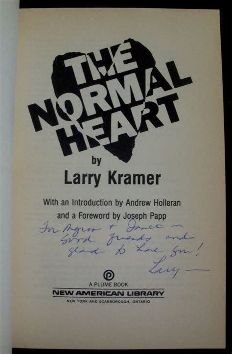 The Normal Heart a Play by Larry Kramer 1985 Paperback - Etsy