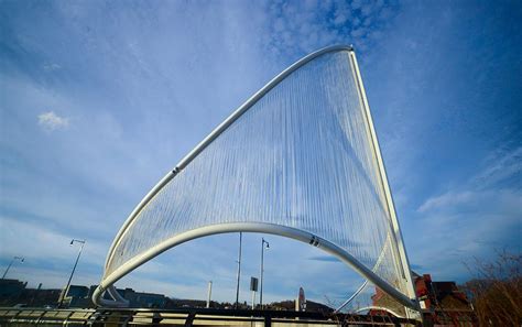 Burns Bridge Sail Cable Sculptures in Worcester, MA