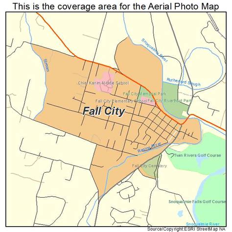 Aerial Photography Map of Fall City, WA Washington