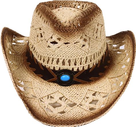 Simplicity Men's & Women's Western Style Cowboy / Cowgirl Straw Hat with Bull Black - Walmart.com