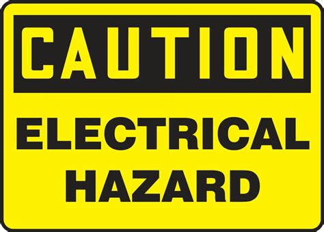 OSHA Caution Safet Signs: Electrical Hazard ()