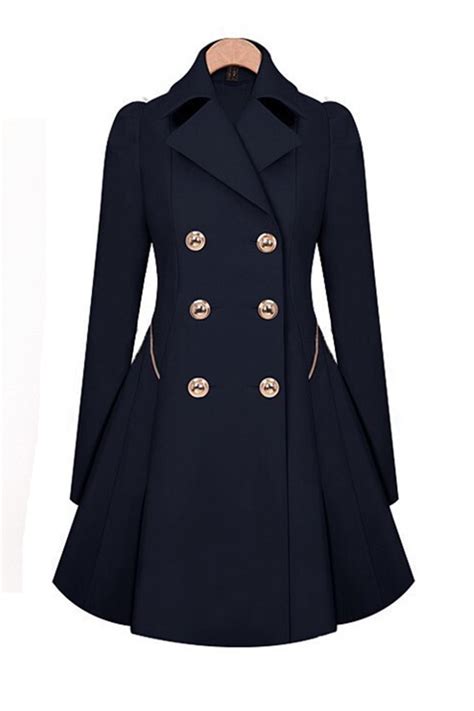 Lovely Casual Buttons Design Navy Blue Coat_Coat&Jacket_Outwear&Coats_LovelyWholesale ...