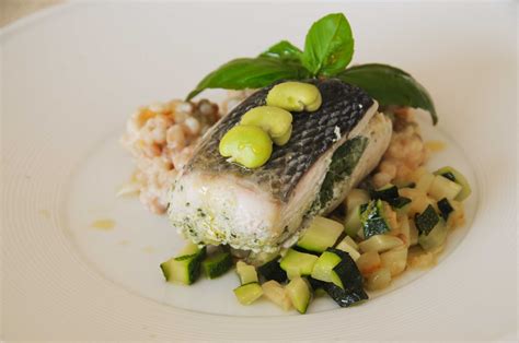 Bar sauvage, risotto de Fregola Sarda