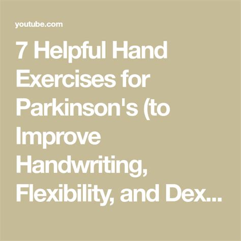 7 Helpful Hand Exercises for Parkinson's (to Improve Handwriting ...