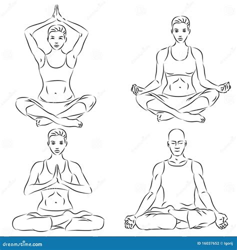 Yoga Sketch In White Chalk On Blackboard. Trikonasana Pose Vector ...