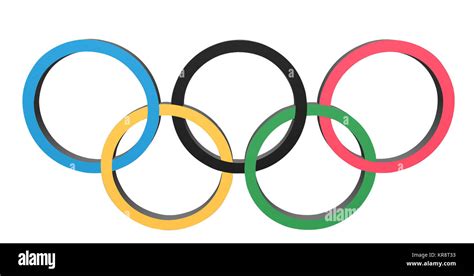 Olympic rings design Stock Photo - Alamy