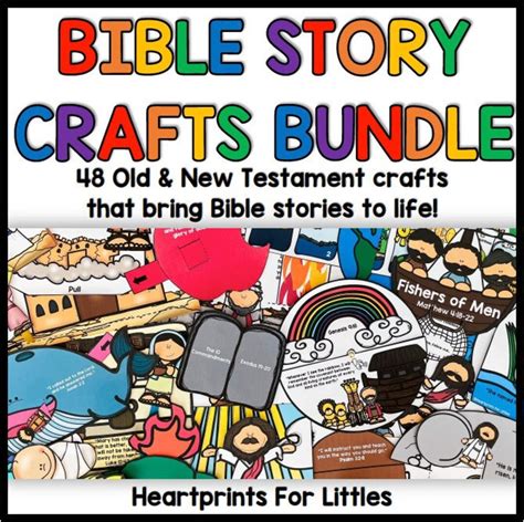 Bible Story Crafts Bundle, 48 Bible Crafts for Kids, Homeschool Printable, Sunday School Crafts ...