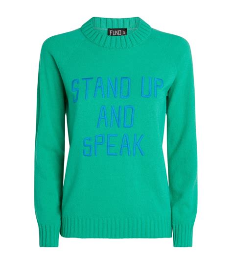 FUND Wool Stand Up Slogan Sweater | Harrods US