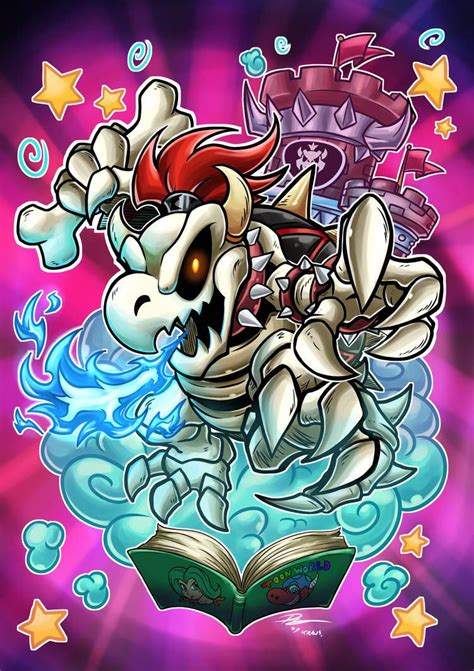 Toon Dry Bowser by Kraus-Illustration on DeviantArt | Super mario art, Mario art, Mario fan art