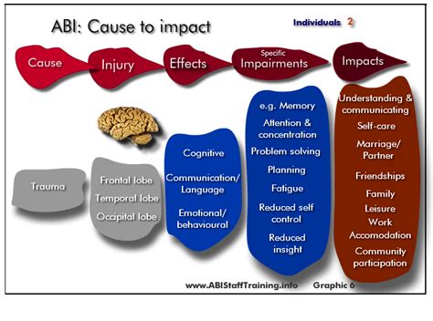 Working with People with ABI : 1. INTRO TO ABI : g) Cause to impact