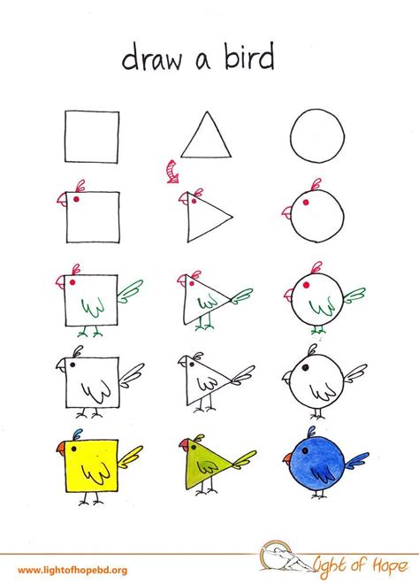 How To Draw Any Animal From A Square, A Triangle And A Circle | Basic drawing, Art drawings for ...