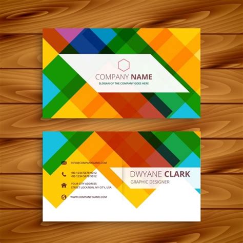 Free Vector | Colorful business card in abstract design