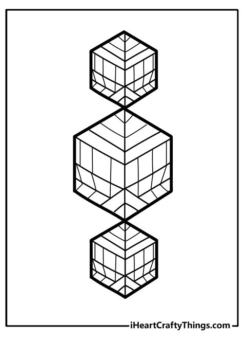 3d Geometric Pattern Coloring Pages