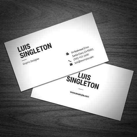 Clean and Minimal Business Card Template on Behance