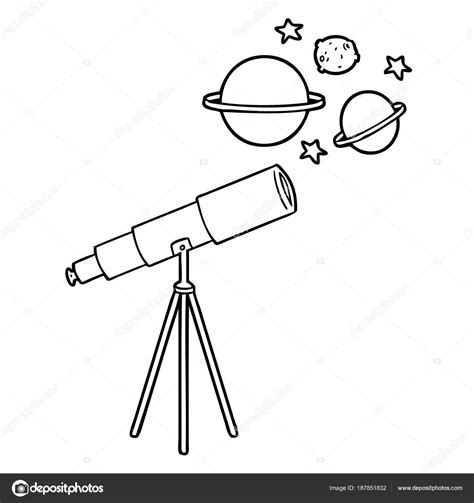 Vector Illustration Cartoon Telescope Stock Vector Image by ...